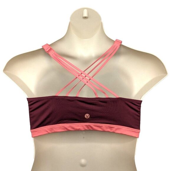 Livi Active Lane Bryant Sport Bra Unlined No Wire Red Strappy X Back 22 24 3XL - Picture 6 of 9